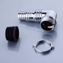 潜水艇（Submarine）xsw-3 工程塑料镀铬洗衣机地漏专用接头 滚筒、涡轮通用型 洗衣机专用新弯头