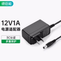 绿巨能（llano）12V1A电源适配器 适用机顶盒光纤猫路由器安防监控摄像头硬盘盒转换器供电线