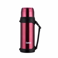 德铂（Debo）卡萨丁真空保温壶1.2L 不锈钢便携保温真空焖烧罐闷罐杯 黑色DEP-612