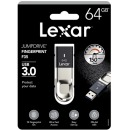 U盘  雷克沙/Lexar  LJDF35-64GBAP  64G USB3.0  F35 读速150MB/s 金属指纹加密