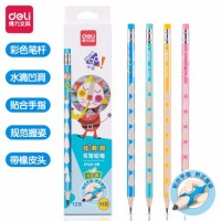 得力(deli)洞洞笔铅笔 卡通HB铅笔三角杆易抓握 儿童矫正握姿铅笔 小学生练字笔 S960-HB