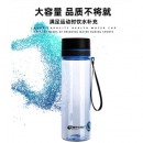 天喜（TIANXI）塑料杯透明随手杯大容量户外运动旅行水杯子学生茶杯 天海蓝