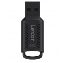 雷克沙（Lexar）64G USB3.0 U盘 V400 读速100MB/s 环孔便携设计 小巧迷你 磨砂质感 内含安全加密软件