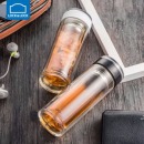 乐扣乐扣（LOCK&LOCK）双层玻璃水杯高硼硅玻璃杯子泡茶杯家用隔热便携男女学生