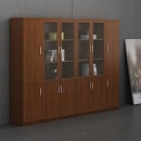 博弘文件柜木质带锁资料柜带玻璃门办公柜档案储物柜子板式办公室文件柜