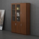 博弘文件柜木质带锁资料柜带玻璃门办公柜档案储物柜子板式办公室文件柜