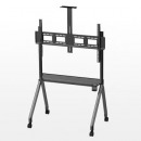 易之固电视移动落地支架 免打孔液晶显示器挂架一体机等离子大屏电视机通用电视推车竖屏安装家用商用直播 【55-120】商用人字形腿R12