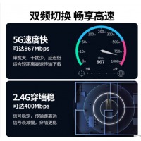 绿联 USB无线网卡免驱动 台式电脑WiFi接收器 AC1300M双频5G千兆高速网卡 适用台式机笔记本随身WiFi发射器