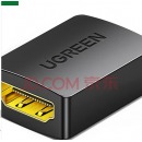 绿联（UGREEN）HDMI延长器转接头 母对母高清连接头2.0版 HDMI线对接头直通头串联延长线 黑色 20107
