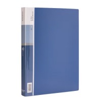 得力（deli）经济型A4/40页资料册/文件册 活页插袋文件夹 蓝色 5004ES 10个装