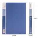 得力（deli）经济型A4/40页资料册/文件册 活页插袋文件夹 蓝色 5004ES 10个装