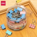 得力(deli)40只19mm彩色长尾夹票夹 5#小号金属燕尾夹票据文件夹子 办公用品 8555ES