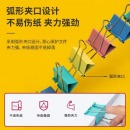 得力(deli)24只41mm彩色长尾夹票夹 2#大号金属燕尾夹票据文件夹子 办公用品 24只/筒 8552ES
