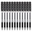 得力S22盖帽中性笔签字笔黑色/0.5mm/12支/盒 黑色