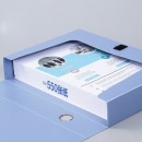 齐心(Comix) 整箱 55mm加厚档案盒 粘扣A4文件盒 资料盒 蓝色 办公用品A1249