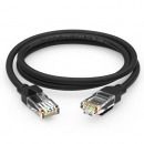 秋叶原（CHOSEAL）六类网线 CAT6类千兆高速连接线 工程电脑监控8芯双绞线 家用成品跳线 1.5米 黑色 QS5062E