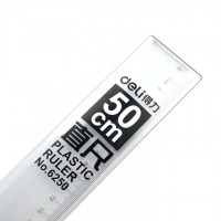 直尺 得力/deli 50cm  亚克力长尺